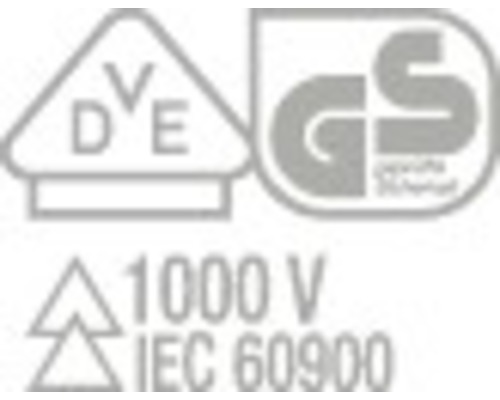 VDE-keurmerk, GS-keurmerk, geteste veiligheid, 1000 V, IEC 60900
