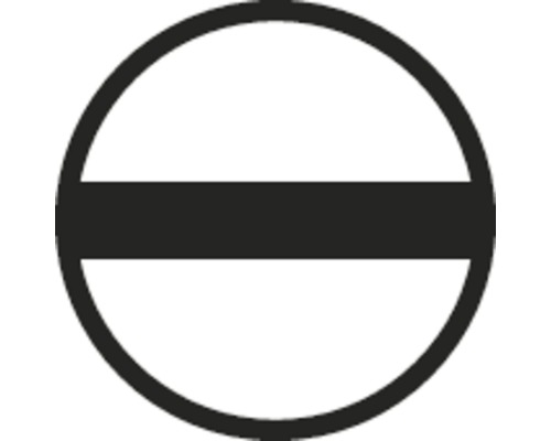 Symbool voor niet geschikt