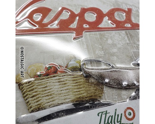 Decoratief metalen bord met Vespa motief en Italiaans design