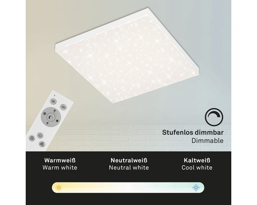 LED-plafondlamp met afstandsbediening voor traploos dimmen