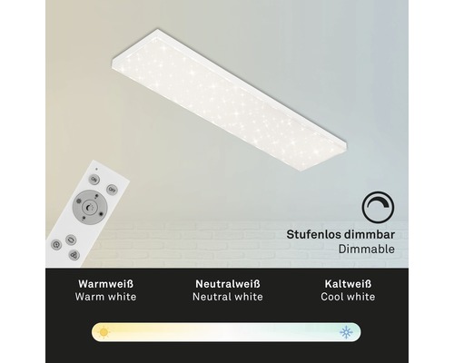 Plafondlamp met sterreneffect en afstandsbediening voor traploos dimmen