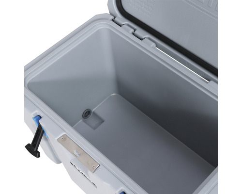 Binnenkant van een koelbox met drainagesysteem