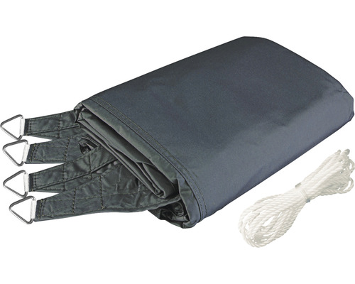 Grijs zonnescherm met touw