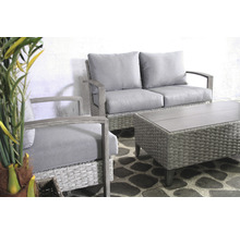 SENS-LINE Loungeset Bradley 4- delig wicker lichtgrijs incl. kussens