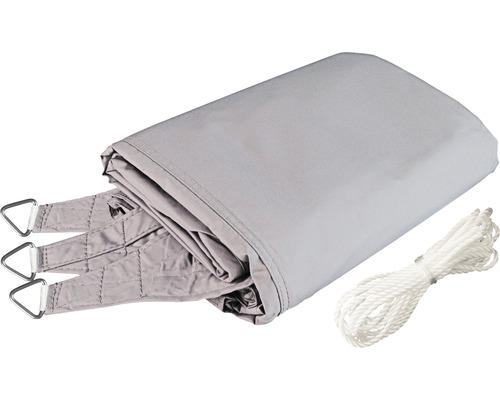 Grijs zonnescherm met touw