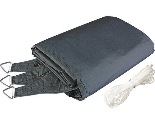 Grijs zonnescherm met touw