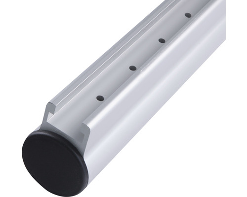 Aluminium profiel met eindkap en gatenrij