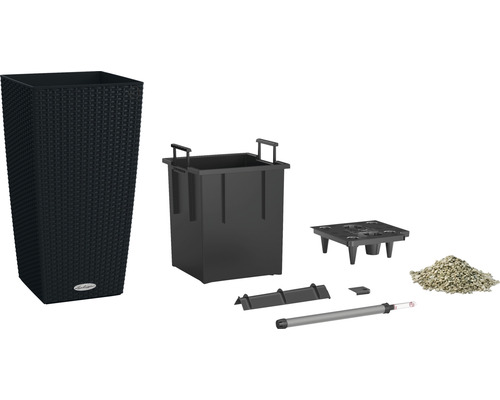 Complete plantenbak met inzetstuk, bewateringsset, waterniveau-indicator en plantengranulaat