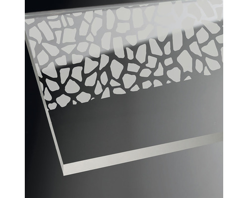 Decoratief glas met steenmotief