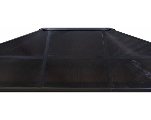 Detailaanzicht van het dak van een kas