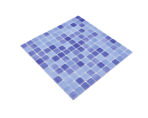 Mozaïektegel met vierkante, blauwe elementen