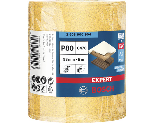 Bosch Expert schuurpapierrol, korrel P80, circa 93 mm x 5 m