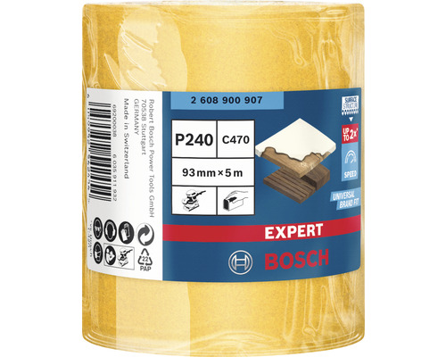 Bosch Expert schuurpapierrol, korrel P240, circa 93 millimeter x 5 meter