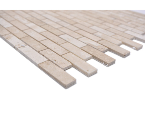 Mozaïektegel van travertijn in dwarsformaat