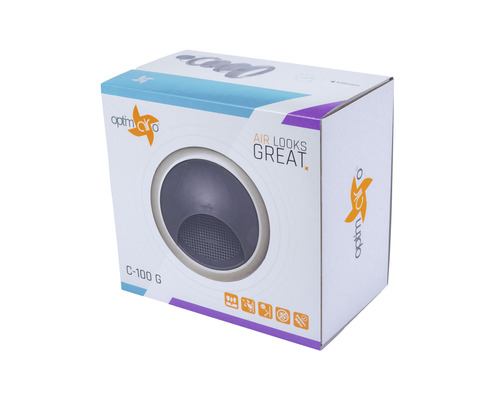 Verpakking van de Optimo Air C-100 G luchtreiniger
