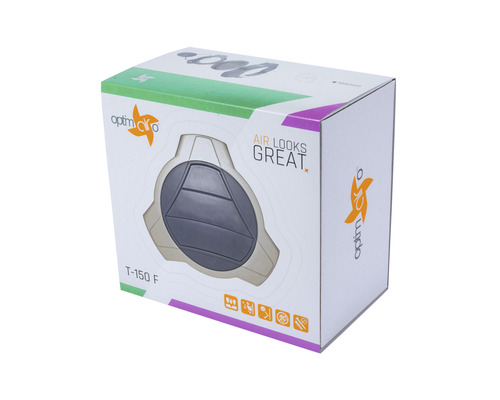 Verpakking van een Optima Aro T-150 F ventilator