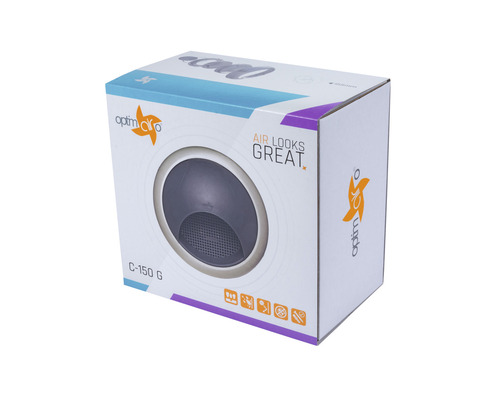 Verpakking van een Optimo luchtreiniger C-150 G