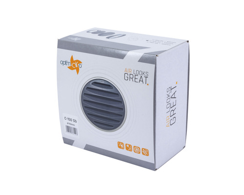 Verpakking van een ronde schotelklep met een diameter van 150 millimeter