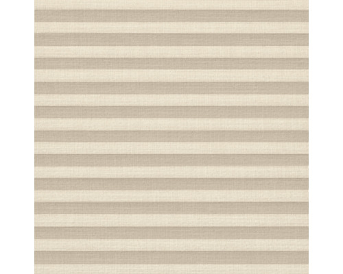 Close-up van een beige plisségordijn met horizontale plooien