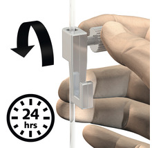 ARTITEQ Schilderij ophangsysteem wand Click Rail overschilderbaar wit RAL 9016 16 m (8x2 m)