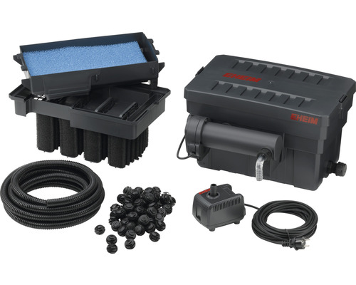 EHEIM vijverfilter set met pomp, filtermaterialen, slang en accessoires