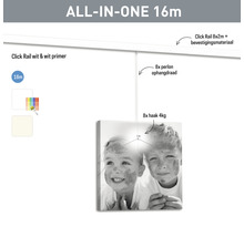 ARTITEQ Schilderij ophangsysteem wand Click Rail overschilderbaar wit RAL 9016 16 m (8x2 m)