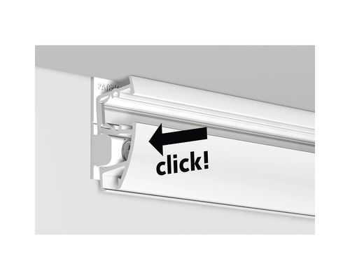 Detailopname van een montagestrip met klikfunctie