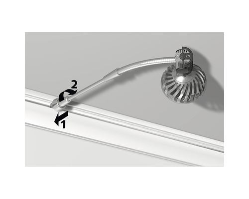 Draaibare LED-spot voor wandmontage met flexibele houder