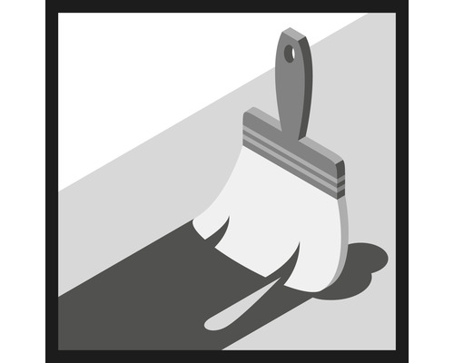 Illustratie van een verfkwast voor het aanbrengen van verf