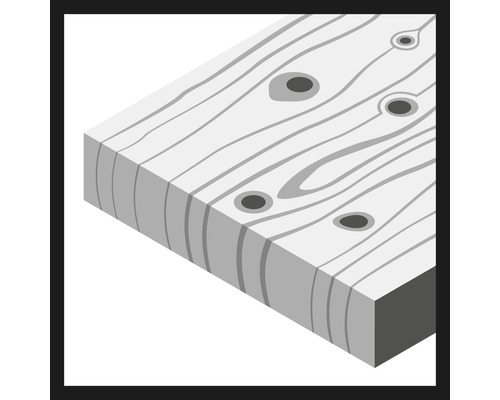 Houten plank met noesten