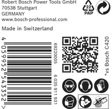 BOSCH Schuurblad Expert C470 Ø 125 mm 8-gats K180, 50 stuks