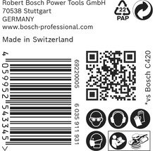 Informatie over Robert Bosch Power Tools, streepjescode, QR-code en veiligheidsinstructies.