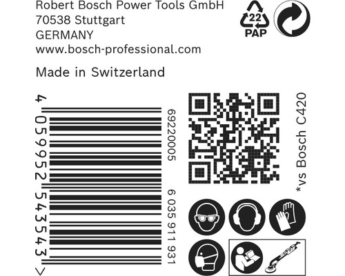 Productverpakkingsinformatie met details van de fabrikant, barcode, QR-code en veiligheidsinstructies