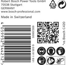 Verpakkingsinformatie met barcode, QR-code en recyclinginstructie voor papierverpakking