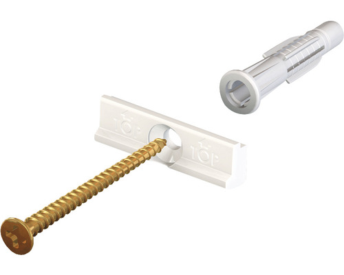Nagelplug met schroef en montage-element