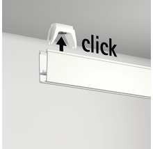 Illustratie van een clickmontage van profielen met montageclip.