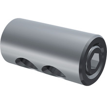 Metalen cilinder met openingen en inbus