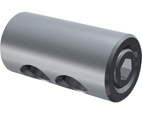 Metalen cilinder met openingen en inbus