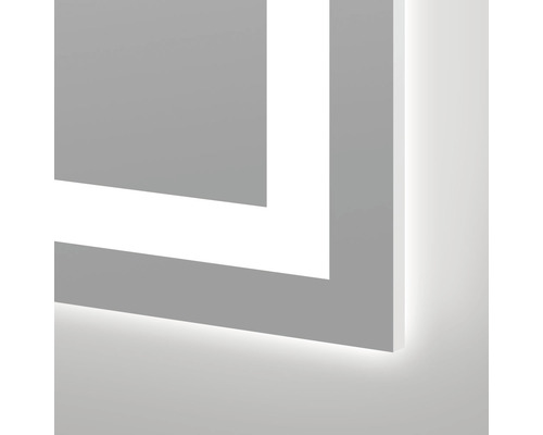 Detailopname van een spiegel met ledverlichting