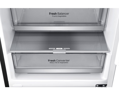 Koelkastinterieur met Fresh Balancer en Fresh Converter compartimenten