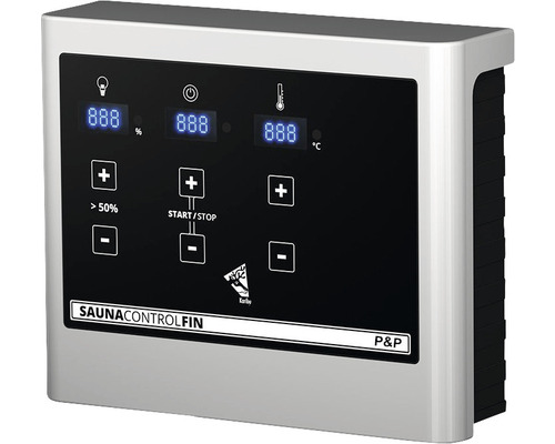 Saunabediening met display voor temperatuurregeling