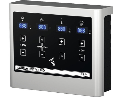 Saunabediening met digitaal display
