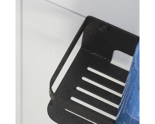 Zwart doucherek voor wandmontage