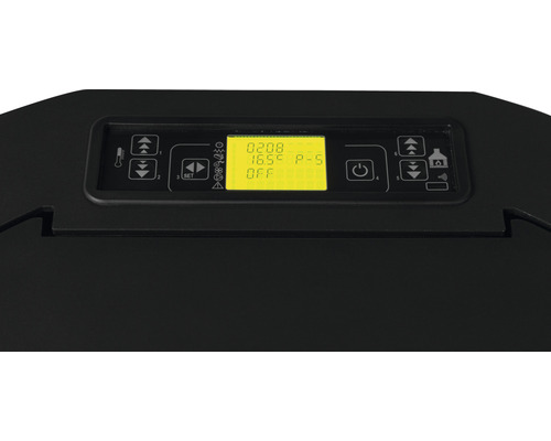 Bedieningspaneel van een kachel met digitaal display