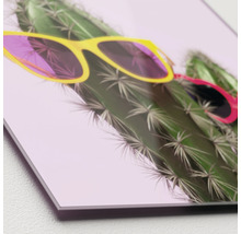 Decoratieve afbeelding met cactus en zonnebril
