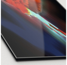Detailopname van een acrylglasplaat met abstract motief