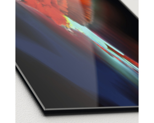 Detailopname van een acrylglasplaat met abstract motief