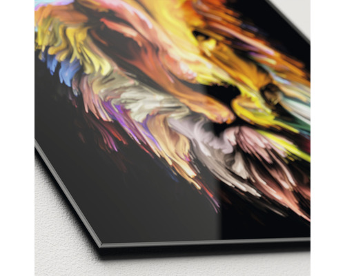 Close-up van een acrylglasplaat met abstract motief