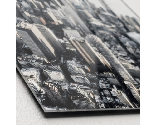Acrylglas foto met zwart-wit stadsgezicht