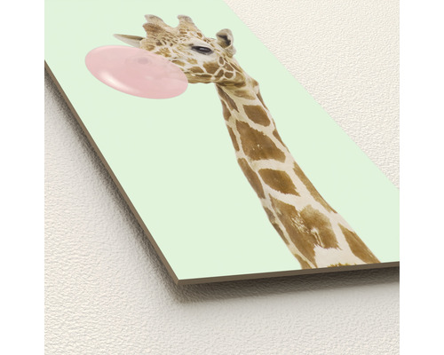 Decoratieve wanddecoratie met giraffe en kauwgom